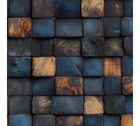 Papier Peint 3D Motifs Texture Bois Bloc Simulation Créativité Durable Résistant à l'Eau et Nettoyage Facile Idéal pour Salon Chambre Bureau ou Salle de Jeux Tapisserie Adhésive 60 cm x 500 cm