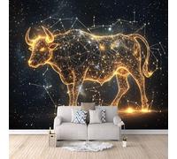 Papier Peint 3D Panoramique Douze Signes Du Zodiaque Intissé Papier Peint 450 × 315 cm Taureau Photo Mural Moderne Poster XXL, Pour Salon Chambre Tv Fond Murale Décoration