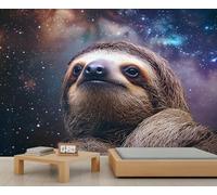 Papier peint 3D paresseux, ciel étoilé, papier peint animal pour salon, chambre à coucher, arrière-plan TV, hôtel, bar, décoration - 400 x 280 cm