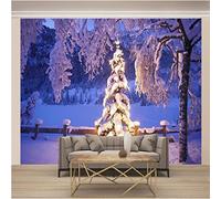 Papier Peint 3D Paysage de neige Tapisserie Peinture Murale Photo Poster Fresque Salon Chambre Bureau Couloir Mural Décoration 430cm×300cm(LxH)
