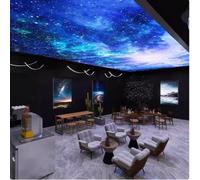 Papier peint 3D pour plafond ciel étoilé amovible - Décoration murale de rêve pour salon et chambre à coucher - 360 cm (l) x 280 cm (H)