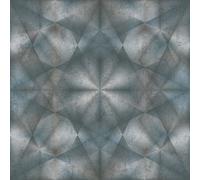 Papier peint 3D Profhome 386924-GU papier peint intissé gaufré à chaud légèrement texturé au style kaléidoscope satiné bleu pétrole gris argent 5,33 m2
