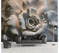 Papier Peint 3D Relief Rose Abstrait Art | Facile à Installer Cette Décoration Luxueuse Est Idéale Pour un Bureau Salon une Chambre ou Mur Derrière le TV-250cm×170cm