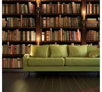 Papier Peint 3D Rétro En Relief Bibliothèque Livres Art | Facile à Installer Cette Décoration Luxueuse Est Idéale Pour un Bureau Salon une Chambre ou Mur Derrière le TV-150cm×105cm