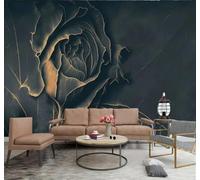 Papier Peint 3D Rétro En Trois Dimensions Couleurs Sombres Roses Art | Facile à Installer Cette Décoration Luxueuse Est Idéale Pour un Bureau Salon une Chambre ou Mur Derrière le TV-350cm×256cm