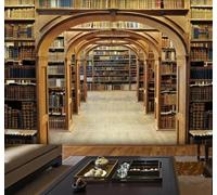 Papier Peint 3D Rétro Étagère Livres Bureau Bibliothèque | Facile à Installer Cette Décoration Luxueuse Est Idéale Pour un Bureau Salon une Chambre ou Mur Derrière le TV-430cm×300cm