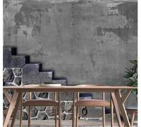 Papier Peint 3D Rétro Gris Mur En Béton Mur En Briques Salle À Manger | Facile à Installer Cette Décoration Luxueuse Est Idéale Pour un Bureau Salon une Chambre ou Mur Derrière le TV-300cm×210cm