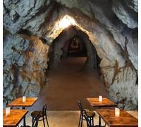 Papier Peint 3D Rétro Grotte Primitive Tunnel Mur De Pierre Extension | Facile à Installer Cette Décoration Luxueuse Est Idéale Pour un Bureau Salon une Chambre ou Mur Derrière le TV-400cm×280cm
