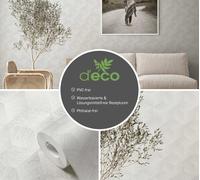 Papier Peint 3D Sans PVC Avec Motif Carré Et Effet Brillant - Gris, Blanc
