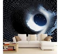 Papier Peint 3D Tunnel d'effets visuels Ciel étoilé 400x280 cm Papier Peint Murale Panoramique Intissé, Muraux Photo Poster Personnalisé, Pour Salon Garçon Fille Ado Chambre Décor