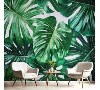 Papier Peint 3D Vert Illustration De Feuilles De Monstera 150X105Cm Poster Geant Mural Panoramique Peinture Murale Interieur Jungle Tropicale Pour Salon Chambre À Coucher D'Enfant Maison Décoration