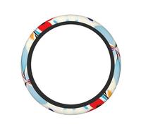 Papier peint à carreaux colorés - Fonctionnalité d'impression - Protection de volant de voiture antidérapante - Accessoire pratique pour voitures et camions