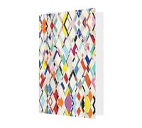 Papier peint à carreaux colorés Impression verticale Boucle d'amour Papier perlé Carte de vœux de vacances avec enveloppes pour amis, famille