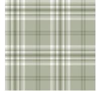 Catherine Lansfield Kelso Papier peint Motif carreaux Vert sauge