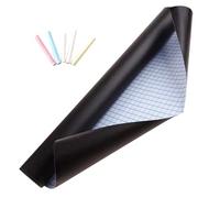 Papier peint à coller et à décoller pour tableau, autocollant adhésif de 79 x 24 pouces, papier de contact imperméable avec 5 craies pour l'école, le bureau domicile..