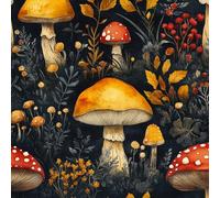 Papier Peint à Décoller et à Coller Champignon 30×300cm Fleurs Colorées De La Forêt De Champignons Amovible et Imperméable Décoratif Papier Peint Autocollant pour Chambre coucher Salle de Bains