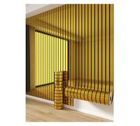 Papier peint à décoller et à coller de 2 mm d'épaisseur, miroir de carreaux muraux auto-adhésifs, revêtement mural insonorisé, panneau mural 3D(Gold,58x300cm/1.9x9.84ft)
