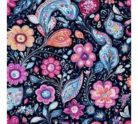 Papier Peint à Décoller et à Coller Fleurs 30×300cm Fleurs Colorées Fantastiques Amovible et Imperméable Décoratif Papier Peint Autocollant pour Chambre coucher Salle de Bains