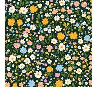 Papier Peint à Décoller et à Coller Fleurs 50×300cm Fleurs Et Feuilles Colorées Fantastiques Amovible et Imperméable Décoratif Papier Peint Autocollant en Vinyle pour Salon Chambre coucher