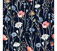 Papier peint à motif floral rose et bleu, 45 x 300 cm, style simple, imperméable, pour couloirs, vestiaires, cuisines, queues, armoires