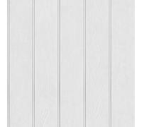 Papier peint à panneaux en bois perlé Belgravia - Moderne, réaliste, contemporain, tendance - Blanc