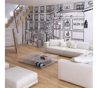 Papier peint A walk through Parisian streets-Taille L 450 x H 270 cm Imprimé