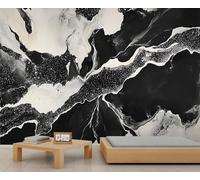 Papier peint abstrait texture marbre minimaliste éclaboussures d'encre murale HD Art Décor photo salon canapé fond TV Poster personnalisé (non autocollant)