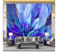 Papier peint Abstrait Violet en non-tissé, Papiers Peints Autocollant Motif Fantaisie Beau Pétales Adhesif pour Meuble Chambre Armoire Salle de Bain Amovible 400 x 280 cm