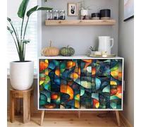 papier peint adhesif 44 X300Lcm Texture De Vitrail papier peint brique Revêtement mural autocollant idéal pour appartement ou chambre, facile à poser et repositionner Z262143