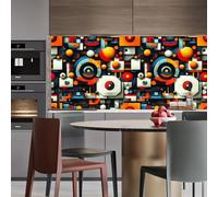 papier peint adhesif 44 X500Lcm Art Abstrait Dépression Tridimensionnelle papier peint adhesif meuble Décoration murale pratique pour cuisine ou salle à manger, résistante et facile à installer