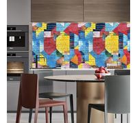 papier peint adhesif 44 X500Lcm Art Du Graffiti Géométrique Coloré papier peint fleuri Revêtement autocollant au style naturel, idéal pour chambre adulte ou espace détente Z261794