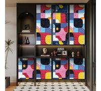papier peint adhesif 44 X500Lcm Art Du Graffiti Géométrique Coloré papier peint fleuri Revêtement autocollant au style naturel, idéal pour chambre adulte ou espace détente Z261754