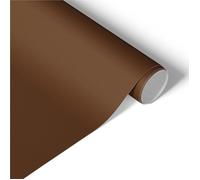 Papier peint adhésif Brun lisse 50x100 Rouleau adhésif décoratif chocolat vinyle décoratif pour meubles film adhésif meuble mat brun