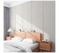 Papier Peint Adhésif Lin, Rouleau de Isolation Thermique Autocollant à L'humidité et Imperméable, Coussin Mural 5mm Réduction du Bruit Isolation, Papier Peint Imperméable(Blanc,5Roll)