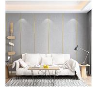 Papier Peint Adhésif Lin, Rouleau de Isolation Thermique Autocollant à L'humidité et Imperméable, Coussin Mural 5mm Réduction du Bruit Isolation, Papier Peint Imperméable(Light Gray,1Roll)