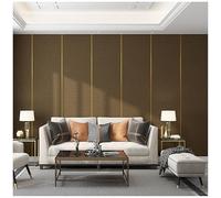 Papier Peint Adhésif Lin, Rouleau de Isolation Thermique Autocollant à L'humidité et Imperméable, Coussin Mural 5mm Réduction du Bruit Isolation, Papier Peint Imperméable(Brun,3Roll)