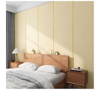 Papier Peint Adhésif Lin, Rouleau de Isolation Thermique Autocollant à L'humidité et Imperméable, Coussin Mural 5mm Réduction du Bruit Isolation, Papier Peint Imperméable(Beige,1Roll)