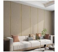 Papier Peint Adhésif Lin, Rouleau de Isolation Thermique Autocollant à L'humidité et Imperméable, Coussin Mural 5mm Réduction du Bruit Isolation, Papier Peint Imperméable(Light Brown,1Roll)