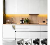 Papier Peint Adhesif Mural Decoratif Blanc Mat, Papier Adhesif Pour Meuble Cuisine, 40x550 cm Film Autocollant Meuble, Rouleau Vinyle Adhésif Pour Cuisine Tables Armoires Mural