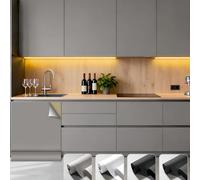 Papier Peint Adhesif Mural Decoratif Gris Mat, Papier Adhesif Pour Meuble Cuisine, 80x550 cm Film Autocollant Meuble, Rouleau Vinyle Adhésif Pour Cuisine Tables Armoires Mural