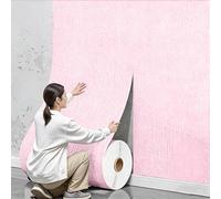 Papier Peint Adhesif Mural - Rouleau Isolant Thermique Autocollant pour Décoration Murale Intérieur, Revetement Mural Adhesif Isolant Epais pour Chambre Salon et Plafond(Pink 9mm,50 x 500 cm)