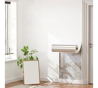 Papier Peint Adhésif Mural Rouleau Isolant Thermique Autocollant Rouleau de Papier Peint Isolation Thermique Anti Humidité Imperméable Revetement Coussin Mural pour Chambre Salon(Blanc,0.5x100 m)