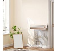 Papier Peint Adhésif Mural Rouleau Isolant Thermique Autocollant Rouleau de Papier Peint Isolation Thermique Anti Humidité Imperméable Revetement Coussin Mural pour Chambre Salon(Beige,0.5x15 m)