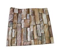 Papier Peint Adhésif Murale, Papier Peint Auto-adhésif Effet Brique Pierre, Amovible Vinyle Rétro Autocollant Film Décoratif pour Mur de Salon Cuisine Chambre Toilette Meubles (1000cm, A1)