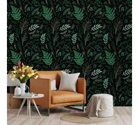 Papier Peint Adhesif Plantes Vertes Papier Peint Auto-Adhésif Cuisine Stickers Porte Plastique Imperméable- Film Autocollants Décoratifs Pvc Vinyle- Stickers Porte Placard