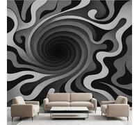 Papier Peint Adhésif Spirale Ilusion D'optique, Abstraite Lignes Esthétique Murale 150 x 105 cm, Trippy Tunnels Stickers Muraux pour Salon Chambre Salle de Bain Autocollant Décoration Murale
