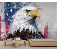 Papier peint aigle à tête blanche drapeau de l'aigle américain patriotique papier peint de salon papier peint vintage pour chambre à coucher d'enfant salon 500 x 350 cm