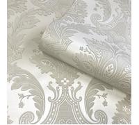 Papier Peint - Amara - Belgravia 7369 - Crème - 10 m x 53 cm - Finition Brillante