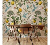 Papier peint amovible Lemon Garden Hummingbird - Convient pour la pépinière, le mur d'accent de la chambre, la décoration de meubles 45*200,45*500,45*300,45*100PlantesPolychlorures de vinyle