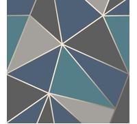 Apex Papier peint Geo Sidewall FD42001 (UK) Aqua/bleu marine
